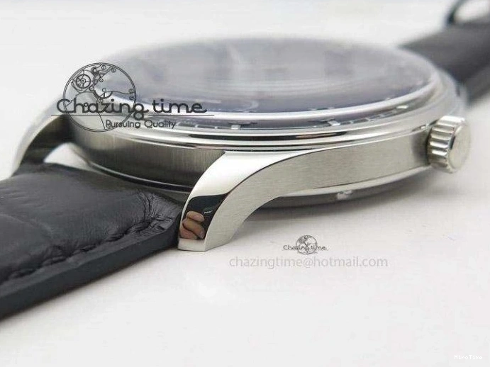 MIROTIME 0324 Portuguese IW545407 Black Dial ZF 1:1 Best Edition On Dark Blue Leather Strap DailyWear 7337